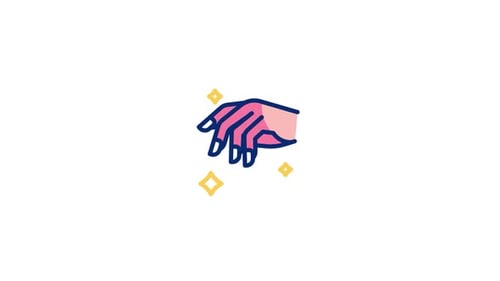 Icono animado de uñas