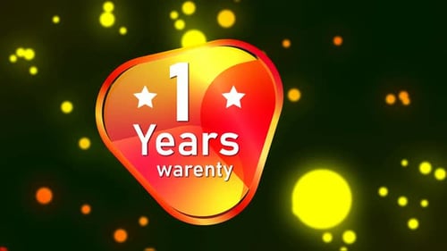1years warranty card animated