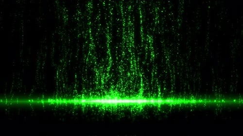Green Abstract Particles Glitter Background V3