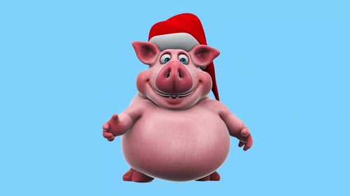 Fun 3D cartoon pig (with alpha channel included)
