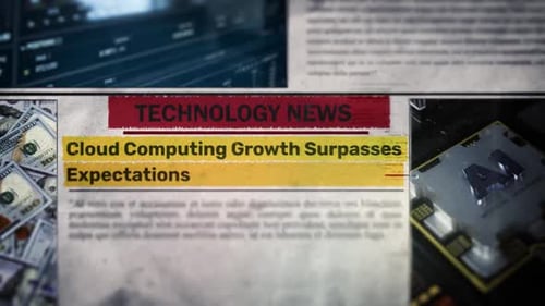 Dynamic Grunge Technology News Display
