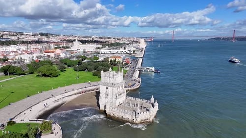 Belem Tower At Lisbon In Lisbon District Portugal.
