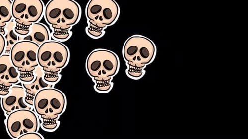 Halloween Skull Transition Alpha Channel