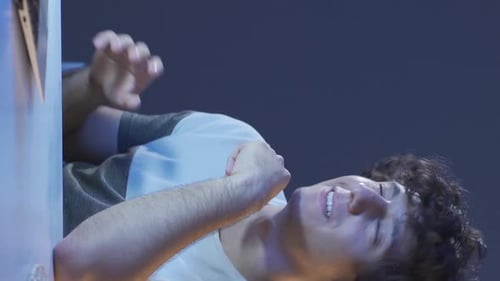 Young Adult at Computer Waves and Types