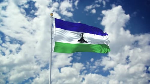 Lesotho Realistic Waving 4k