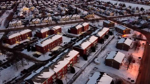 City in the early evening