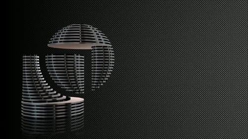 Abstract Geometric Sculpture Twisting Animation Loop