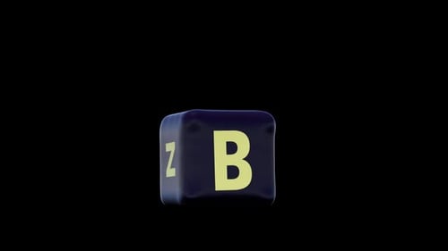simulation of a rubber letter "B" followed by an explosion. has an alpha channel