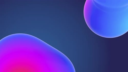 Colorful Abstract Fluid Shapes Animation on Blue Background