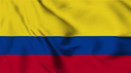 Realistic Waving Colombian Flag Seamless Motion Graphic