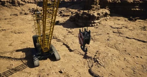 Heavy Duty Industrial Crane Hook Animation