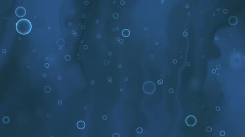 Blue Sea Gradient Background With Rising Air Bubbles