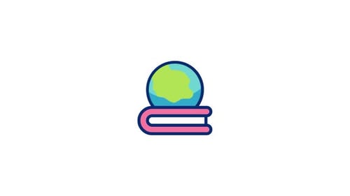 Icono animado de geografía