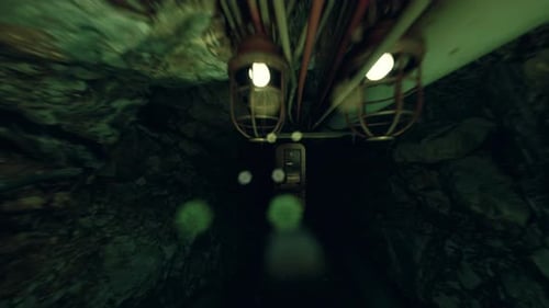 Dark Underground Tunnel Exploration with Gritty Visuals