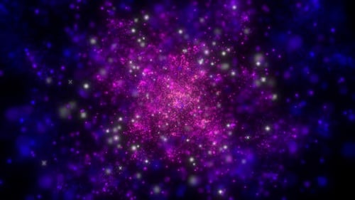 Magical Purple Particle Burst and Twinkle Background