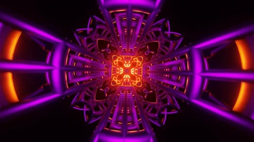 Flashing Neon Lights Create a Vibrant Rhythmic Pattern in a Seamless Disco VJ Loop