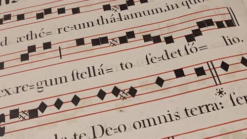 Antique Sheet Music Close Up