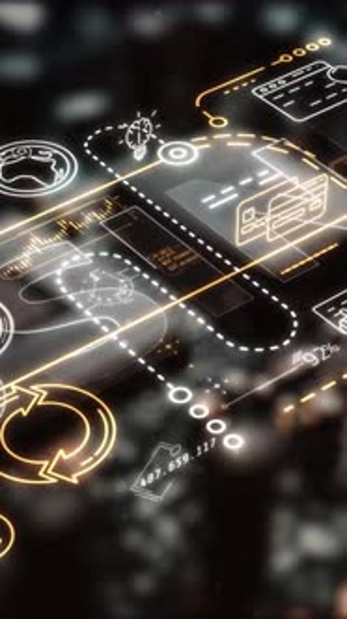 Animated Statistical Imagery on the Background of a Computer Processor