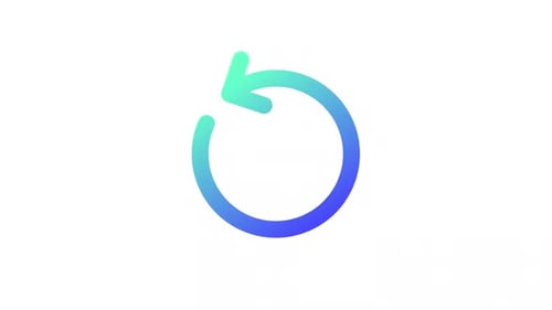 Ícone animado de reinicialização do Gradient Ui