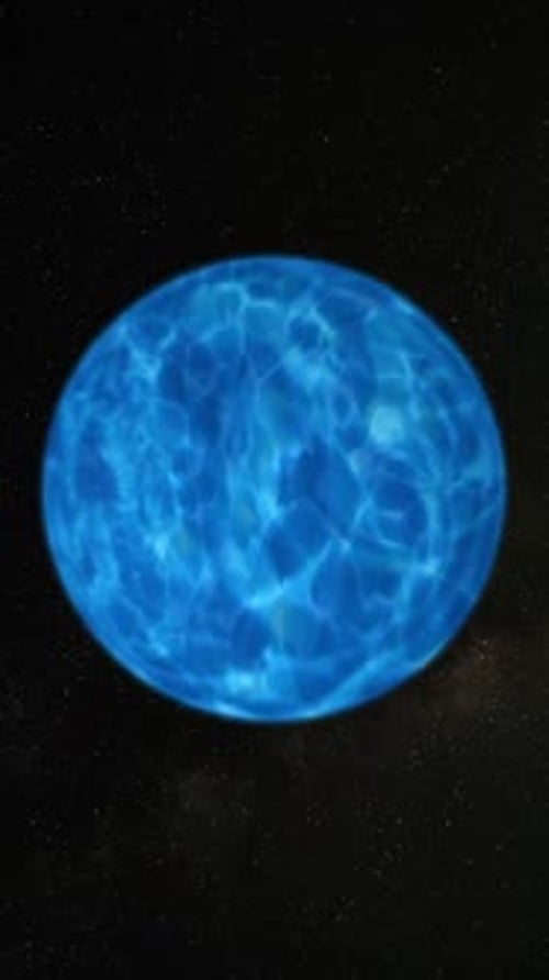 Glow sphere planet structure in space
