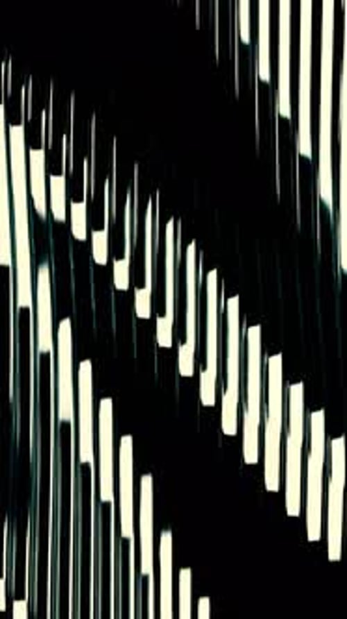 Listras vivas alternadas em preto e branco produzem ilusões e interferências visuais cativantes