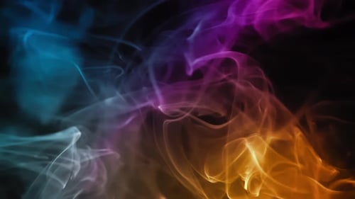 Abstract Smoke Plumes Dancing in Colorful Hues