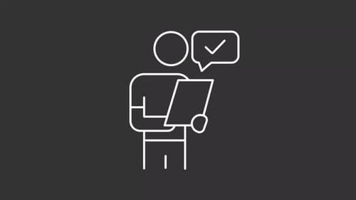 Aprobar la animación de línea blanca