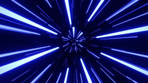 Blue Hyper Space Jump Background Vj Loop I 4K