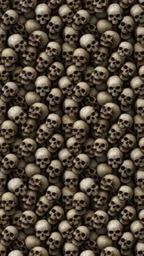 Infinidad de calaveras en bucle