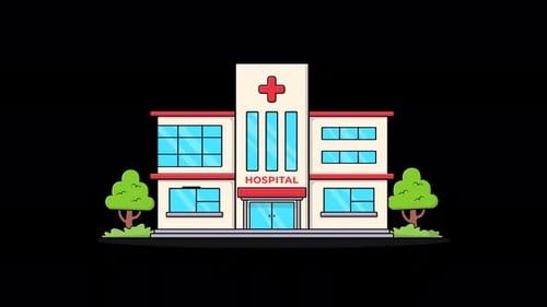 Animation du bâtiment hospitalier - Transparent