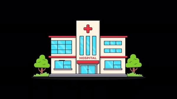 Hospital Building Animation - Transparent, Elements Motion Graphics ft ...