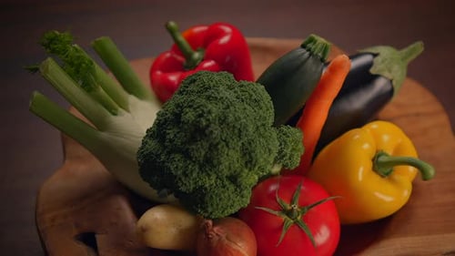 Bowl of fresh vegetables in the home