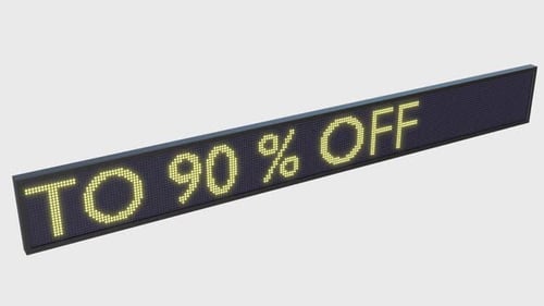 LED Digital Sign Scrolling Text Animation for Promotions