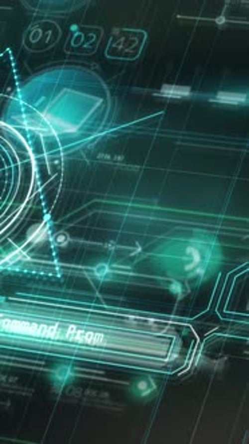 Espaço digital animado Datarich com inteligência artificial