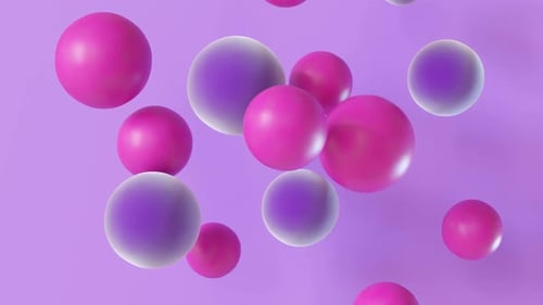 Abstract Pink Spheres with Cyber Monday Text Animation
