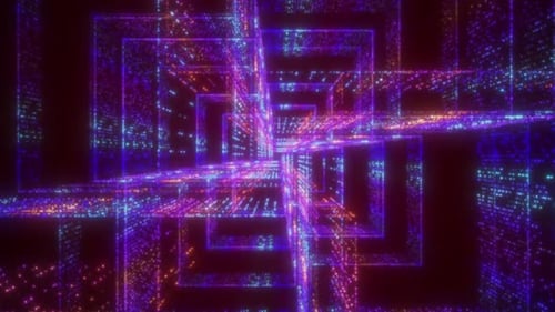 3D Sci-Fi Digital Tunnel
