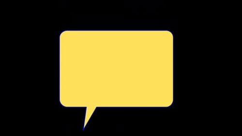 Minimalist Flat Design Speech Bubble Pop Up Animation