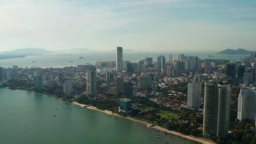 Gurney Bay Penang aerial view, George Town, Malaysia