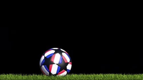 France Soccer Ball On The Grass