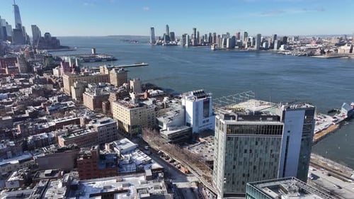 New York Skyline At Manhattan In New York United States.