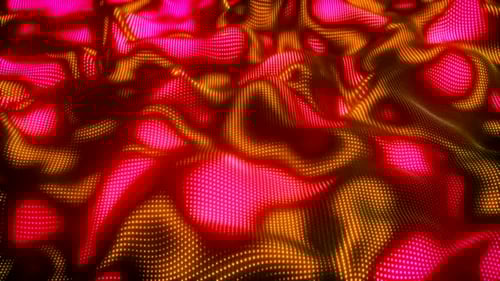Vibrant Fluid Wave of Glowing Digital Dots Background