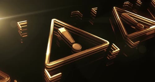 Alert cyber attack metal symbol loop concept