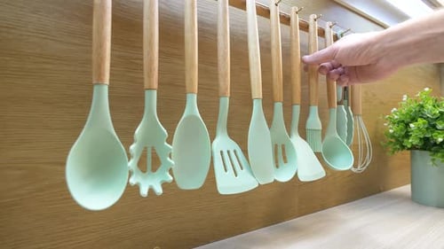 Kitchen Utensils in a Row