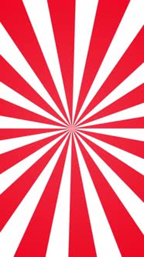 4K Vertical Orange And White Centered Sunburst Rays Background Seamless Loop