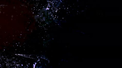 Particle gold dust flickering on black background