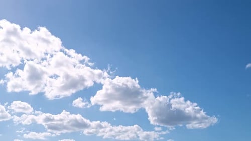 Time Lapse of White Clouds in Blue Sky
