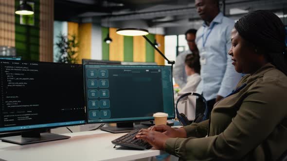 Software Developer in Office Solving Tasks with AI LLM Chatbot ...
