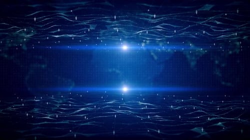 Futuristic Global Digital Network Connection Background