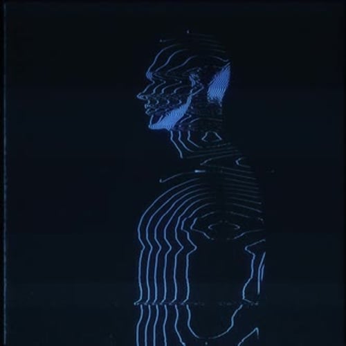 Abstract Glitch Human Figure Rotation Hologram Animation