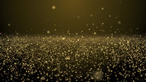 Abstract Golden Glittering Particle Flow Elegant Background
